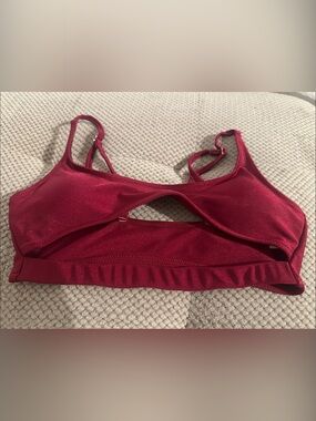 Red Satin Wireless Bralette - Women bikini too